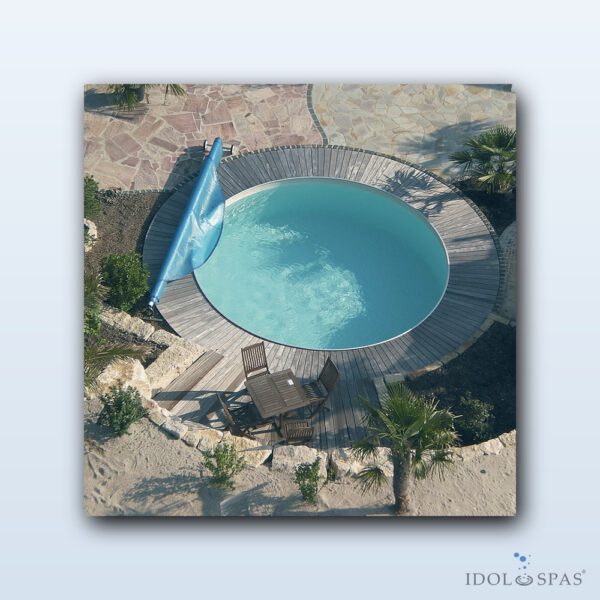 Aufstellbares Rundbecken MILANO 5,00 x 1,20 m – blaue Folie 0,6 mm