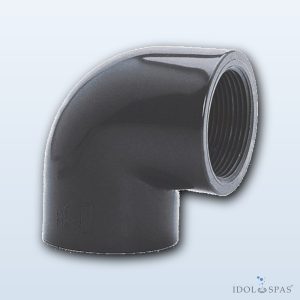 Bogen 90° Klebe/Innengewinde d12-1/4 PN10 PVC