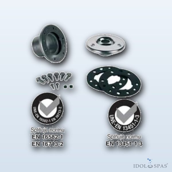 Return jet stainless steel 1 1/2" through/flanged