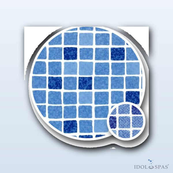 Schwimmbadfolie ELBE SBG Supra 1,6 mm – Mosaik Blau, Breite 1,65 m, Preis pro Laufmeter – AUSVERKAUF