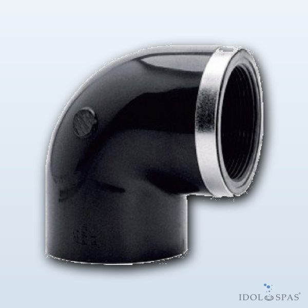 Verstärkter Winkel 90° mit Innengewinde d20 × 1/2"