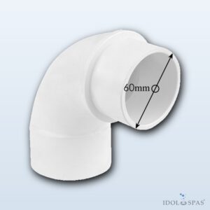 Canadian Spa International Adapter - 90° Elbow from 60 mm (internal) to 60 mm (external) (KOL9060-1)