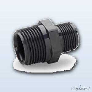 Dvojitý nipl redukovaný M/M 1/2" × 3/8"