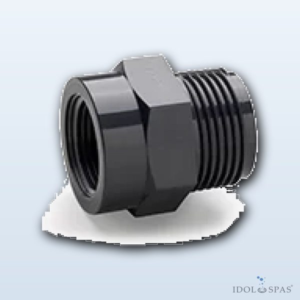 Krátký přechodový nipl závitový M/F 3/4" × 1/4"