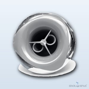 Rising Dragon Masážní tryska 4" (108 mm) Alpha Twin Pulse Stainless Steel K66994-02