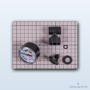 Adapter with pressure gauge, T-piece and plug PTK – new type