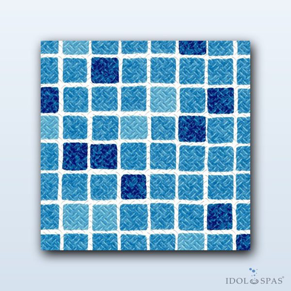 Protiskluzná fólie ELBE STG 2 mm – Mosaic Blue, šíře 1,65 m (mozaika modrá, cena za 1 bm)