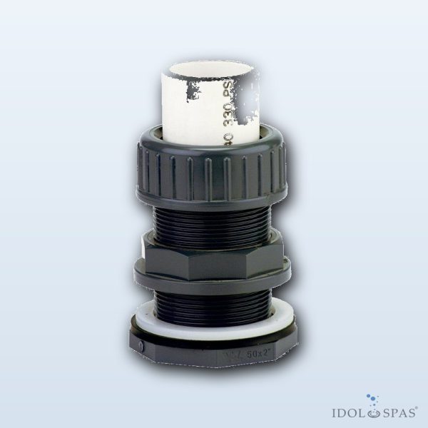 Wall Passage d32 with Clamping Nut, Through-Type