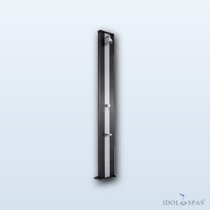 DADA S Solar Shower anthracite with mirror strip and foot rinse