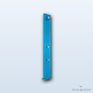 DADA S solar shower, light blue, with foot rinse