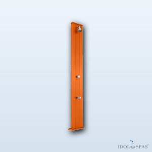 DADA S solar shower, orange, with foot rinse