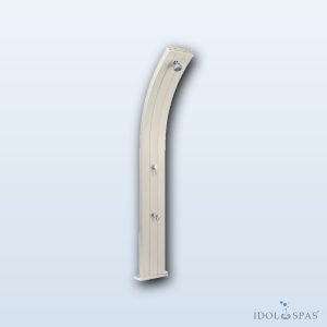 DADA solar shower, sand beige, with foot rinse