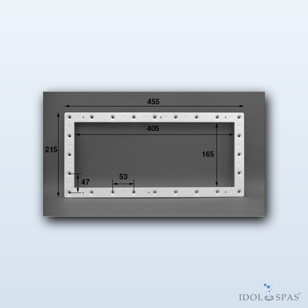 Frame with Flange and Seal for Procopi Skimmer – White