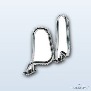 Crusado exit handrail AISI 316 with rectangular flanges