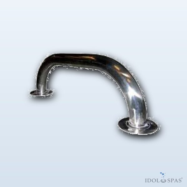 Handrail with flanges made of AISI 316 stainless steel – length 1.0 m
