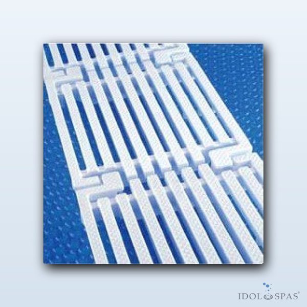 Straight Longitudinal Board Grating 195 × 24 mm – White