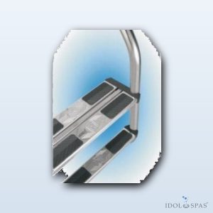 Double Stainless Steel Safety Step, Width 500 mm