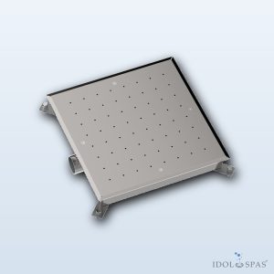 Square Floor Air Massage (Concrete/Ceramic) AISI 316, 414×414 mm