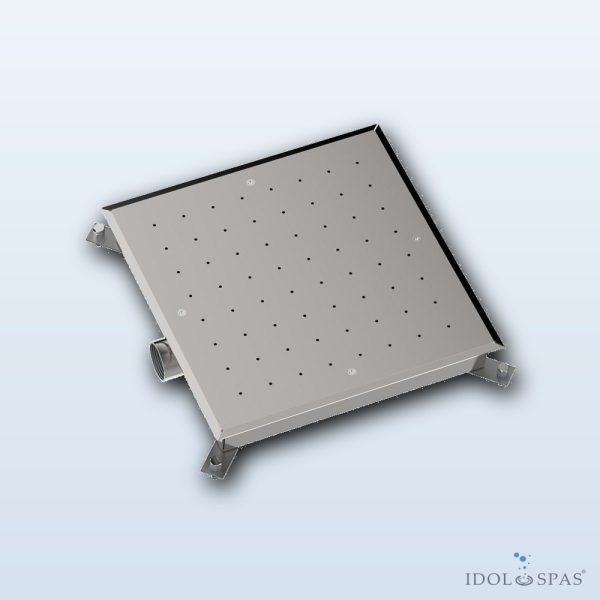 Square Floor Air Massage (Concrete/Ceramic) AISI 316, 414×414 mm