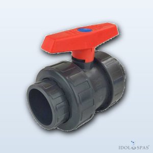 2-cestný kulový kohout d63 PVC AS
