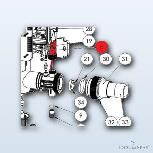 Elecro H.R. Elektrischer Strömungsschalter für UVC-Sterilisatoren