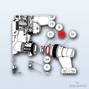Dichtung unter LN der Elecro UV-Lampe (Paar)