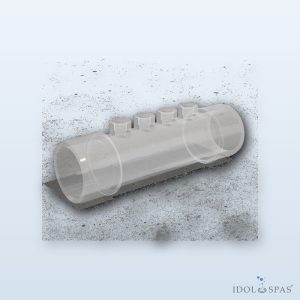 Vlepovací potrubí se čtyřmi závity 1/4" pro dávkovací stanice Aseko