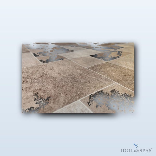 ELBE UNIQUE Tile Tuscany Sand pool liner, width 1.65 m