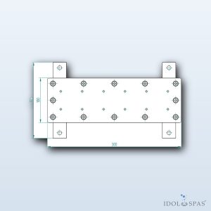 Bubble Massage for Liner 300Γ100 mm β Stainless Steel AISI 316