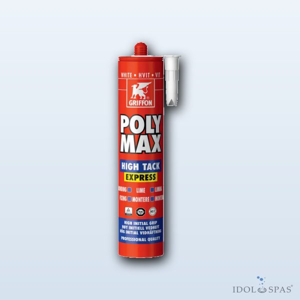POLY MAX HT EXPRESS – Assembly Adhesive with Extreme Initial Strength, White, 435 g