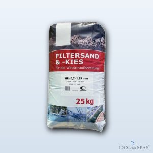 Zertifizierter Filtersand 0,7–1,25 mm – Sack 25 kg (ČSN EN 12904)