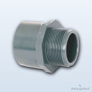 Transition socket nipple PVC d40/50 × 1½" – longer thread