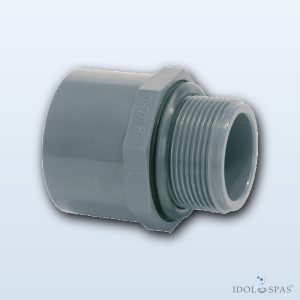 Transition socket nipple PVC d40/50 × 1½" – with gasket