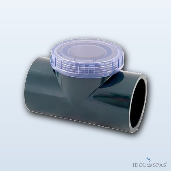 Check valve d63 PVC with transparent lid