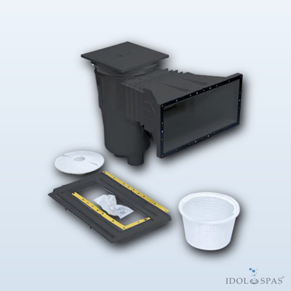 Skimmer 17,5 l, pro fólie, s mosaznými zástřiky, široké hrdlo - tmavě šedý (RAL7016) - Obrázek 2