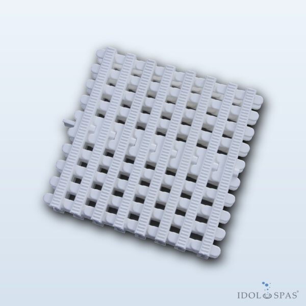 Overflow roll-up grating for public pools, white, width 196 mm, height 35 mm (43 pcs/m) 41104200 - Obrázek 2