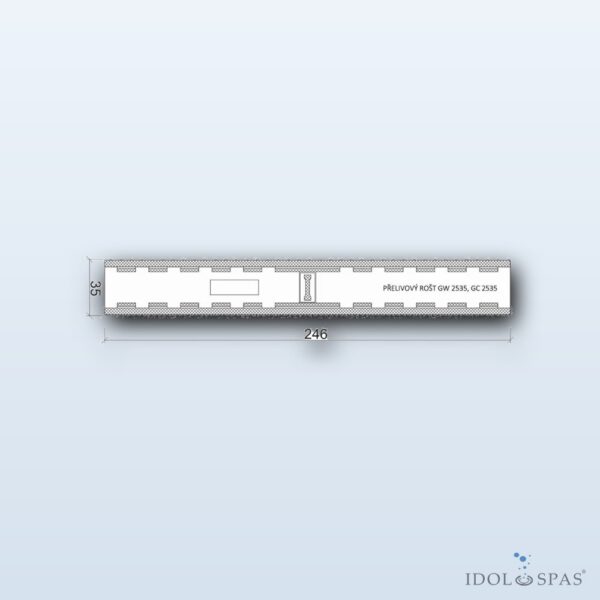 Überlauf-Rollrost für öffentliche Becken, farbig, Breite 246 mm, Höhe 35 mm (43 Stk./m) 41104251 - Obrázek 2