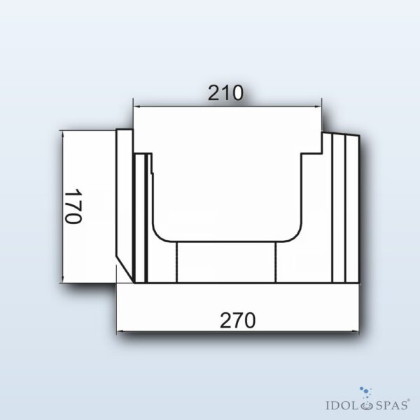 Polystyrenová tvárnice POWER-S žlabová průběžná 1009,5×270×170 mm - Obrázek 2