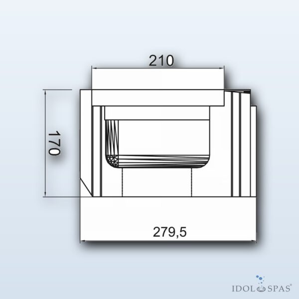 Polystyrenová tvárnice POWER-S žlabová rohová 1029,5×279,5×170 mm - Obrázek 2