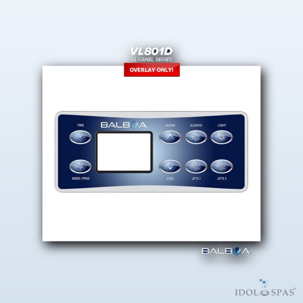 Balboa Ovládací panel VL801D Polep/nálepka 10763 - Obrázek 2