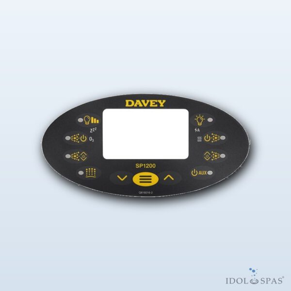 Davey / Spa Power Ovládací panel SP1200 Black - polep/nálepka (Q616016-2) - Obrázek 2