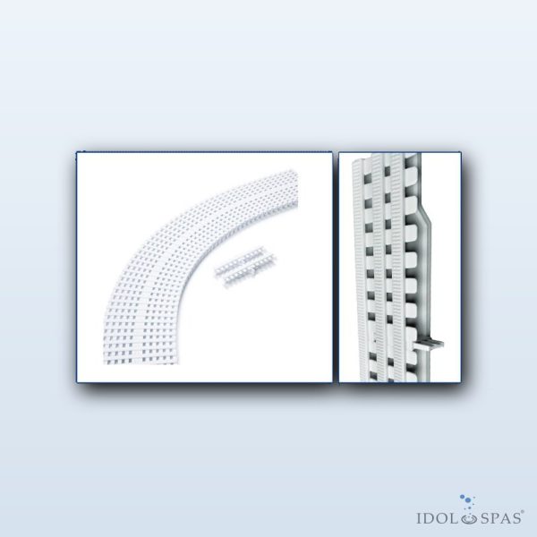 Flexible Overflow Grating White, Width 295 mm, Height 22 mm - Obrázek 2