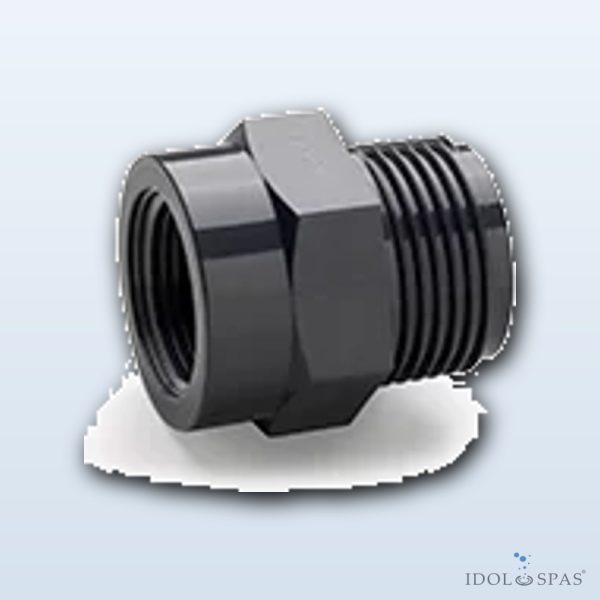 Přechodový nipl závitový vnitřní/vnější PVC d1 1/2"×1/2" PN16 - Obrázek 2
