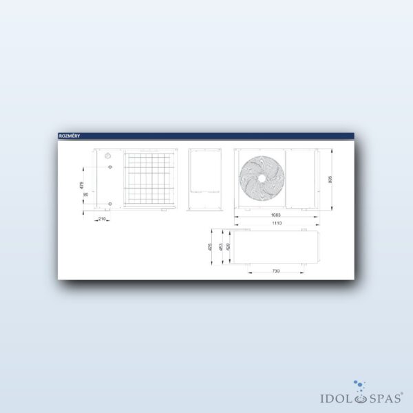 Canadian Spa International Tepelné čerpadlo MODULE ONE 9.5 kW – MONOBLOCK - Obrázek 2