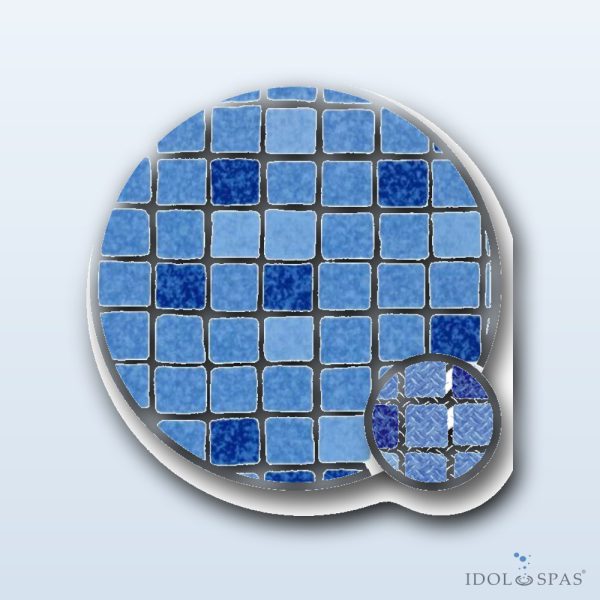 Schwimmbadfolie ELBE SBG Supra 1,6 mm – Mosaik Blau, Breite 1,65 m, Preis pro Laufmeter – AUSVERKAUF - Obrázek 2