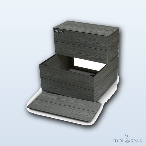 Canadian Spa International Schodiště Lacan COMPACT – Old Wood S02 (18980-S02) - Obrázek 2