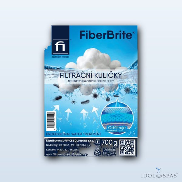 Filtrační kuličky Fiberbrite PES 50 mm, 700 g (náhrada 25 kg písku) - Obrázek 2