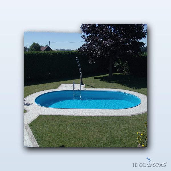 Oválný bazén TOSCANA 3,50 x 7,00 x 1,20 m – modrá fólie 0,8 mm - Obrázek 2