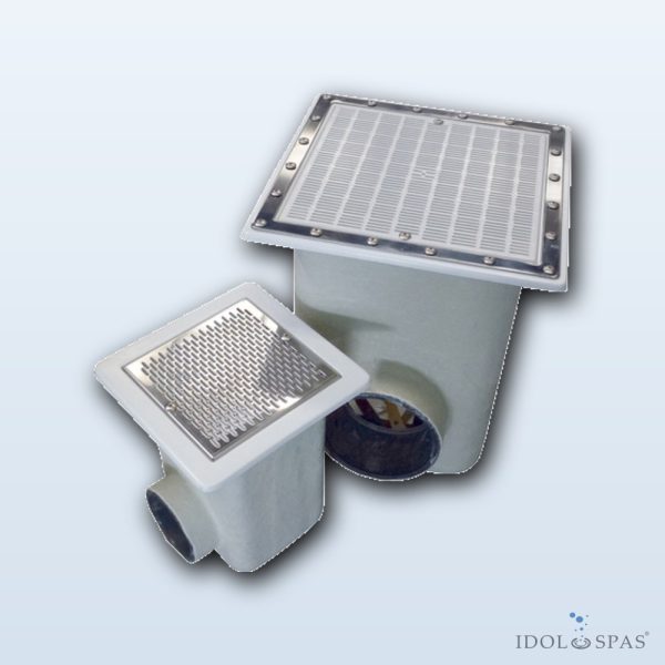 Dnová výpust PES 350×350 mm, d90, průtok 27 m³/h AS - Obrázek 2