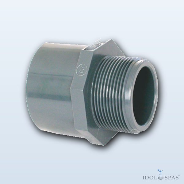 Transition socket nipple PVC d40/50 × 1½" – longer thread - Obrázek 2